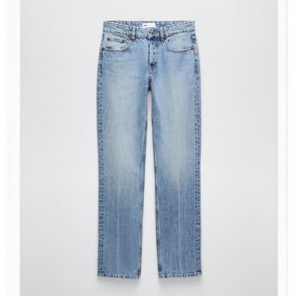 NWT Zara Straight Leg Jeans, Sz 4 - Picture 1 of 6